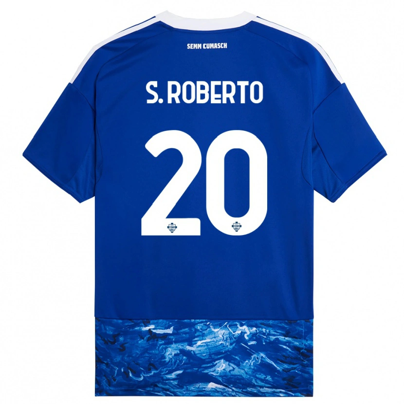 Danxen Herren Sergi Roberto #20 Blau Weiß Heimtrikot Trikot 2025/26 T-Shirt Österreich