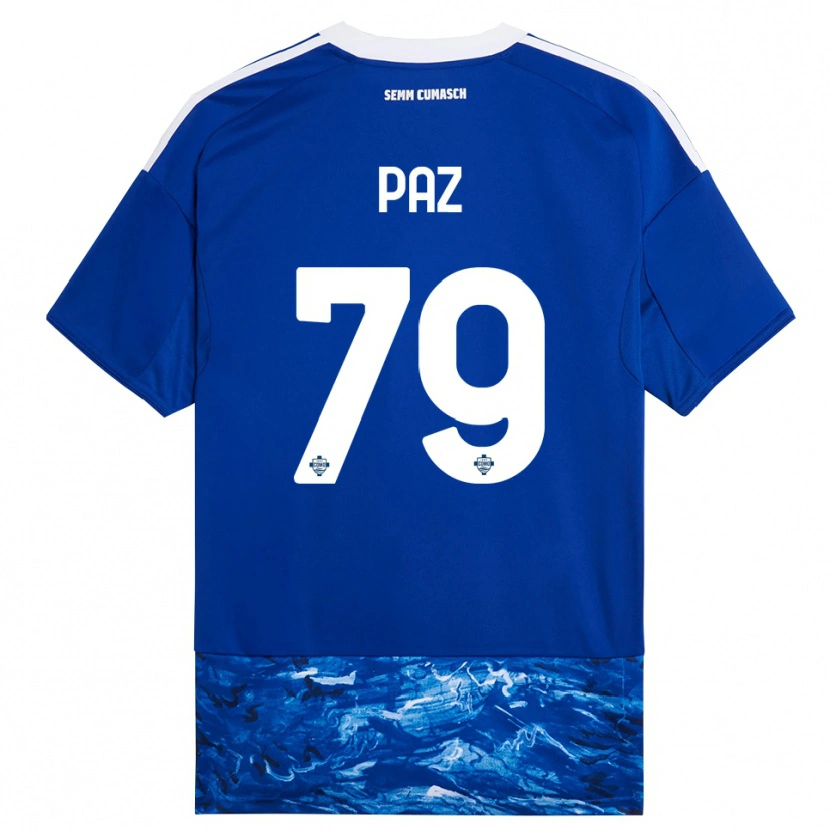 Danxen Herren Nico Paz #79 Blau Weiß Heimtrikot Trikot 2025/26 T-Shirt Österreich