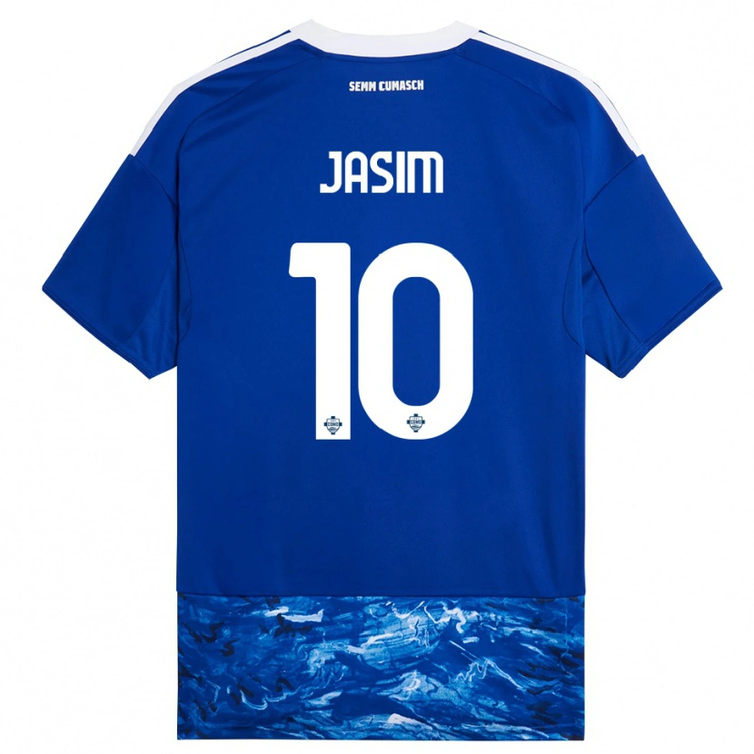 Danxen Herren Ali Jasim #10 Blau Weiß Heimtrikot Trikot 2025/26 T-Shirt Österreich