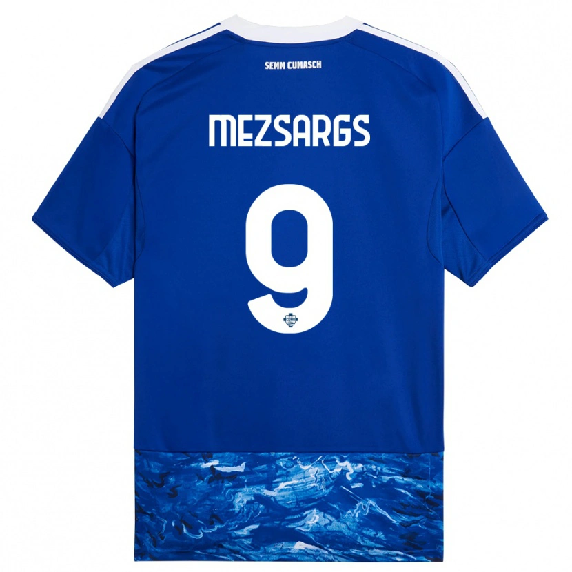 Danxen Herren Kristians Mezsargs #9 Blau Weiß Heimtrikot Trikot 2025/26 T-Shirt Österreich
