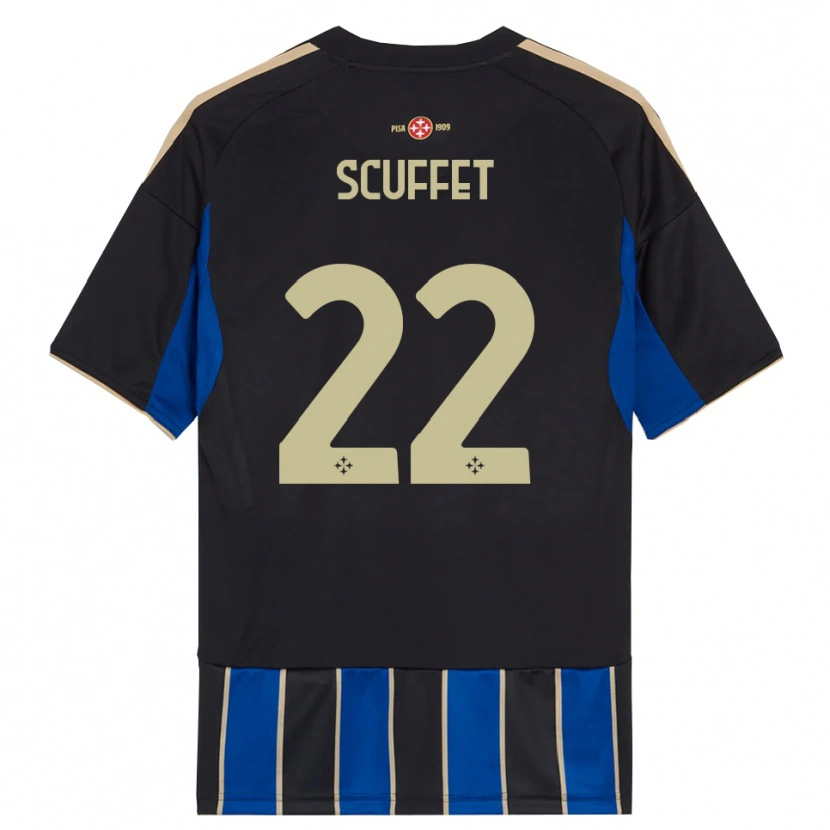 Danxen Herren Simone Scuffet #22 Schwarz Blau Heimtrikot Trikot 2025/26 T-Shirt Österreich