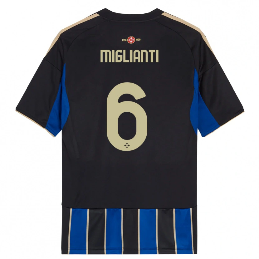 Danxen Herren Niccolò Miglianti #6 Schwarz Blau Heimtrikot Trikot 2025/26 T-Shirt Österreich