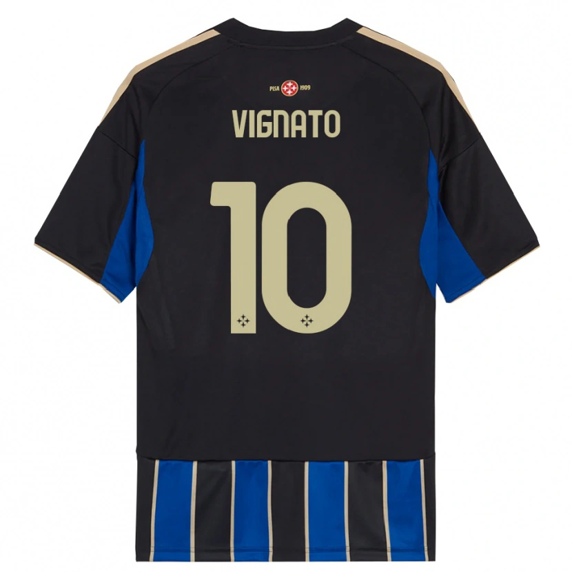 Danxen Herren Emanuel Vignato #10 Schwarz Blau Heimtrikot Trikot 2025/26 T-Shirt Österreich