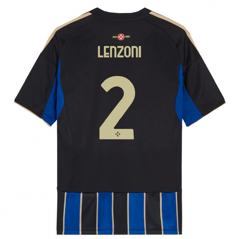 Danxen Herren Samuele Lenzoni #2 Schwarz Blau Heimtrikot Trikot 2025/26 T-Shirt Österreich