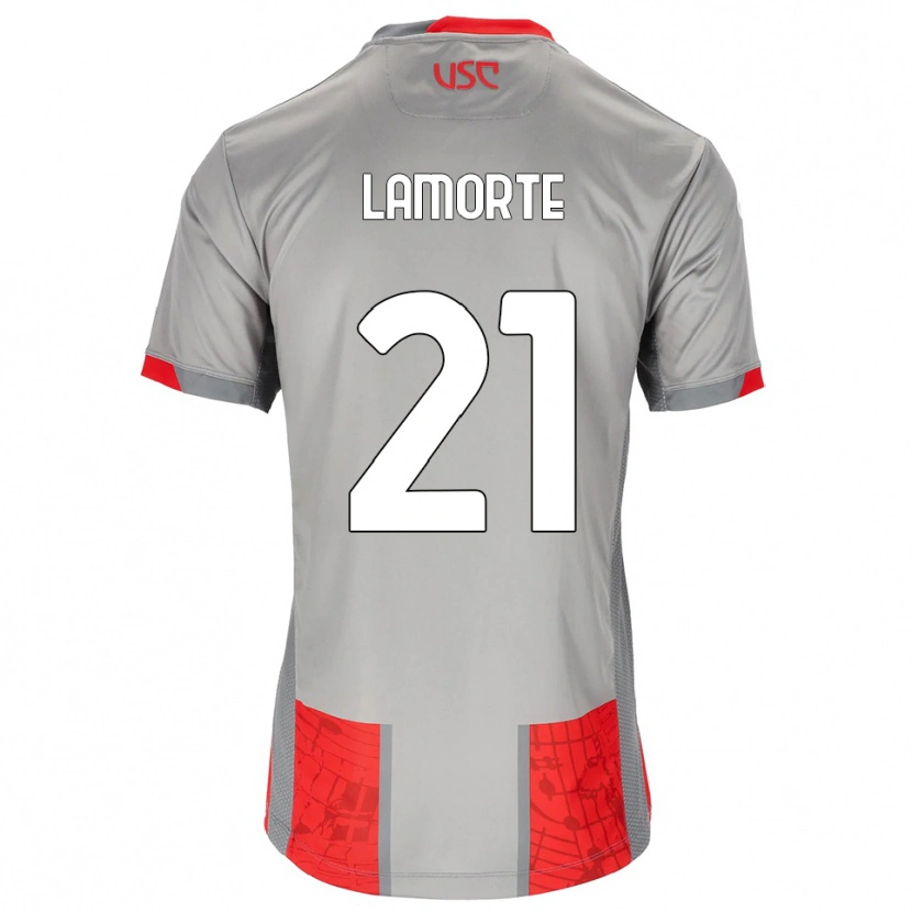 Danxen Herren Alessandro Lamorte #21 Rot Grau Heimtrikot Trikot 2025/26 T-Shirt Österreich