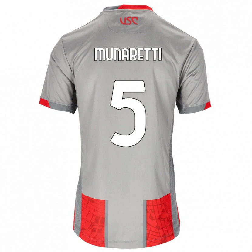 Danxen Herren Luca Munaretti #5 Rot Grau Heimtrikot Trikot 2025/26 T-Shirt Österreich