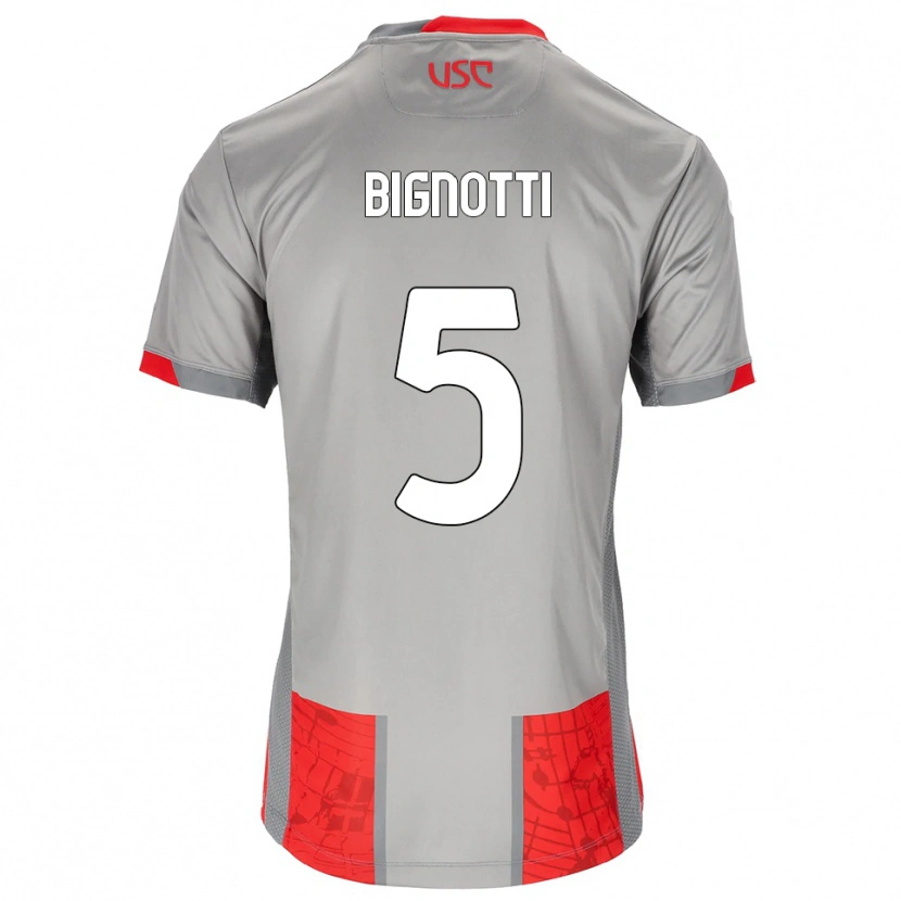 Danxen Herren Francesco Bignotti #5 Rot Grau Heimtrikot Trikot 2025/26 T-Shirt Österreich