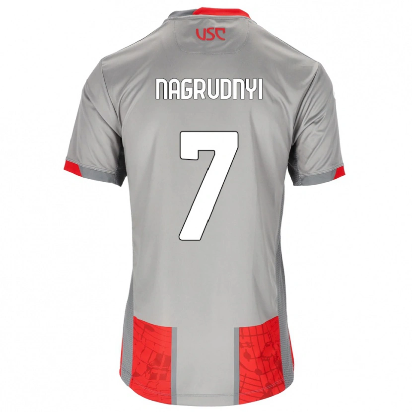 Danxen Herren Vladyslav Nagrudnyi #7 Rot Grau Heimtrikot Trikot 2025/26 T-Shirt Österreich