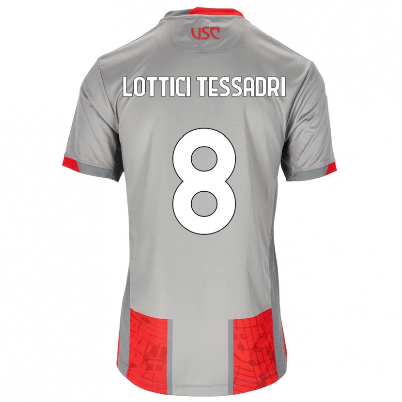 Danxen Herren Simone Lottici Tessadri #8 Rot Grau Heimtrikot Trikot 2025/26 T-Shirt Österreich