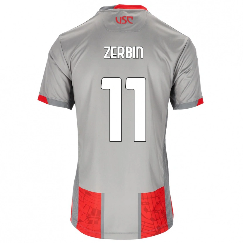 Danxen Herren Alessio Zerbin #11 Rot Grau Heimtrikot Trikot 2025/26 T-Shirt Österreich