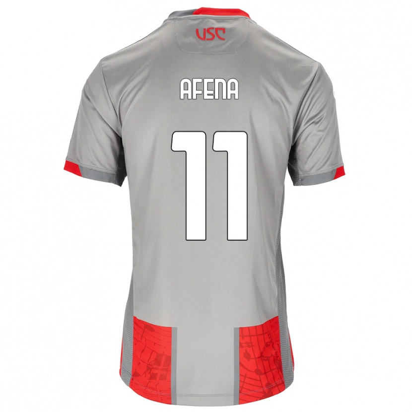 Danxen Herren Felix Afena-Gyan #11 Rot Grau Heimtrikot Trikot 2025/26 T-Shirt Österreich