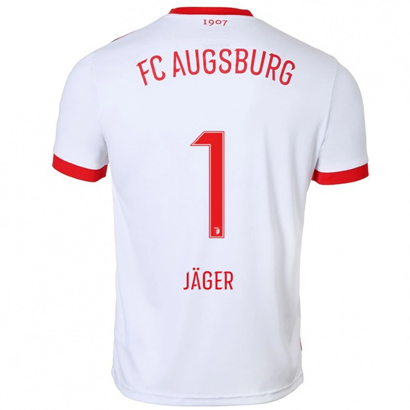 Danxen Herren Tobias Jäger #1 Weiß Rot Heimtrikot Trikot 2025/26 T-Shirt Österreich