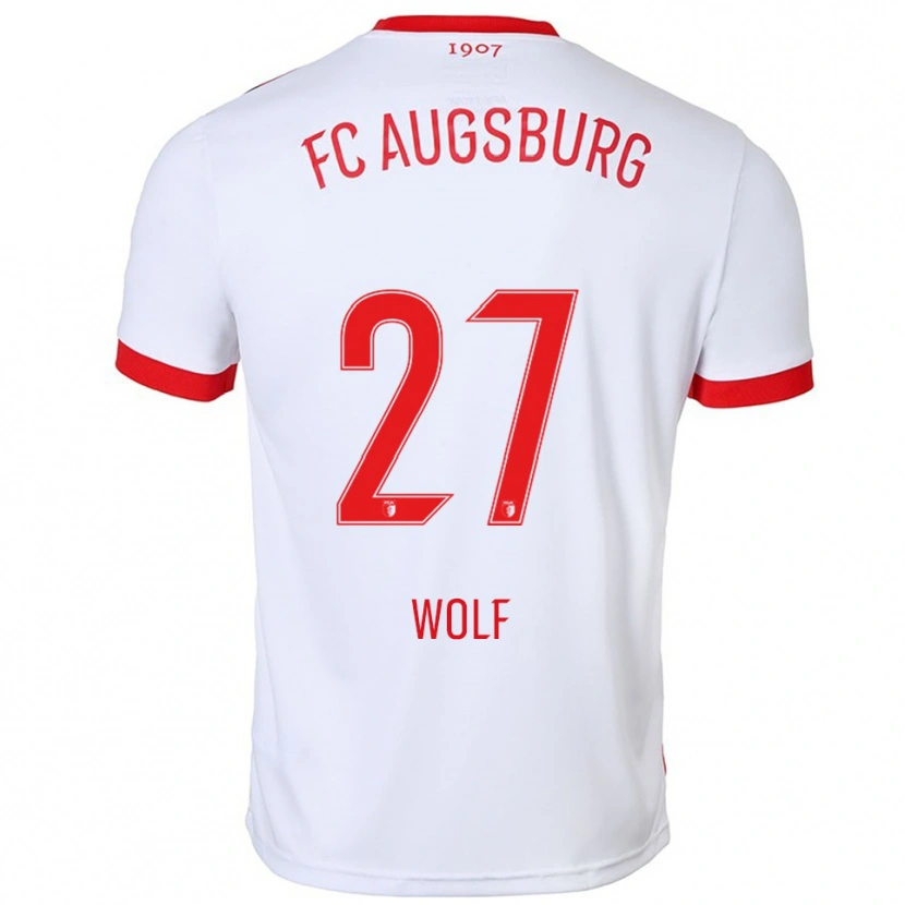 Danxen Herren Marius Wolf #27 Weiß Rot Heimtrikot Trikot 2025/26 T-Shirt Österreich