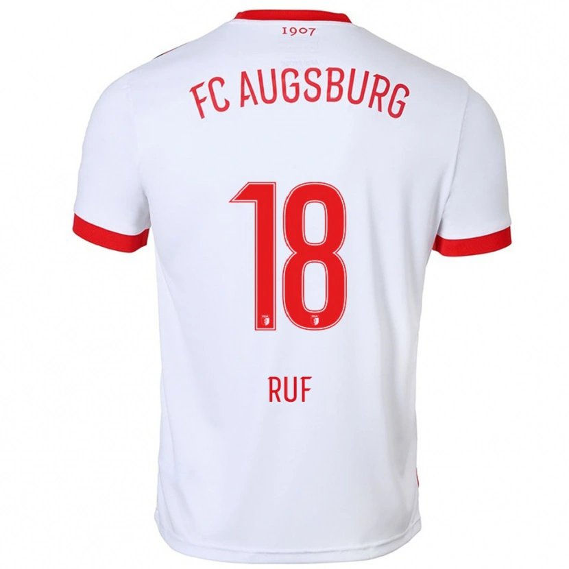 Danxen Herren Jonas Ruf #18 Weiß Rot Heimtrikot Trikot 2025/26 T-Shirt Österreich
