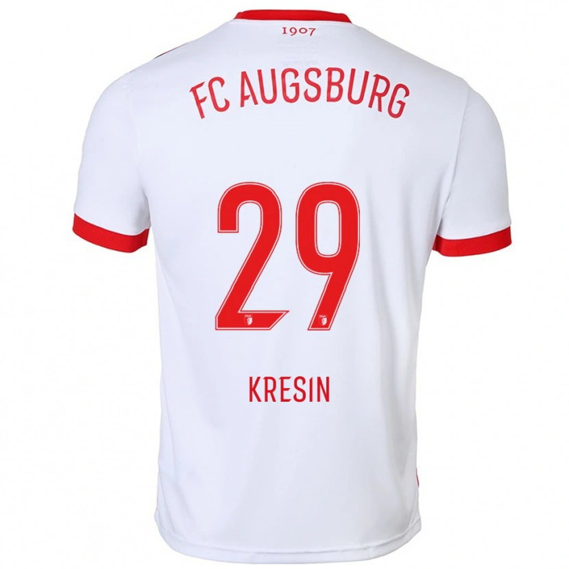 Danxen Herren Constantin Kresin #29 Weiß Rot Heimtrikot Trikot 2025/26 T-Shirt Österreich