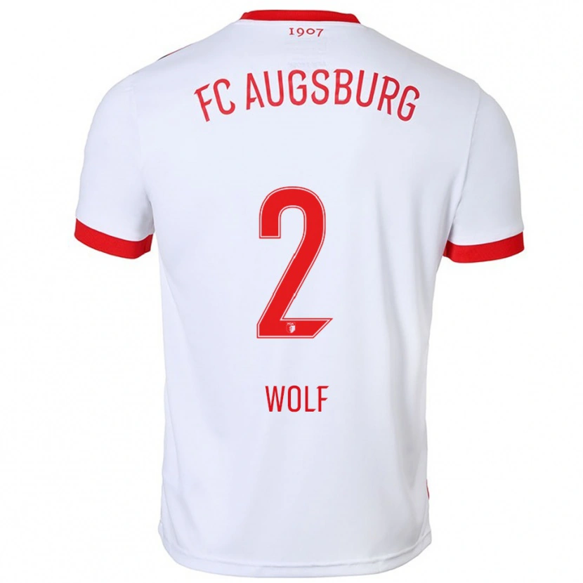 Danxen Herren Paul Wolf #2 Weiß Rot Heimtrikot Trikot 2025/26 T-Shirt Österreich