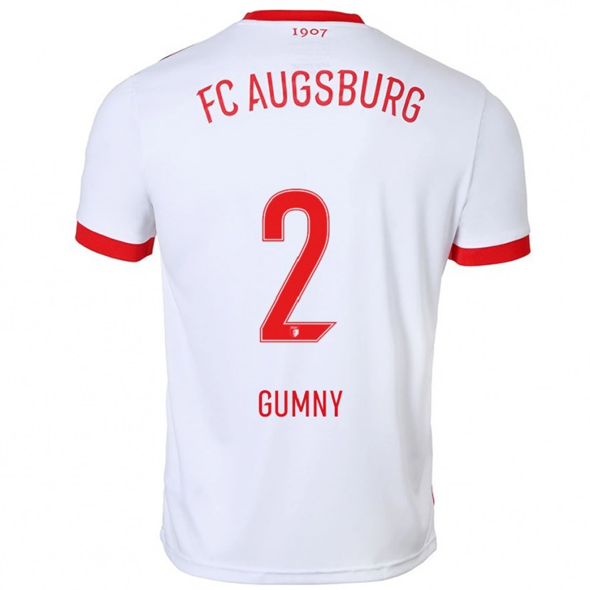 Danxen Herren Robert Gumny #2 Weiß Rot Heimtrikot Trikot 2025/26 T-Shirt Österreich
