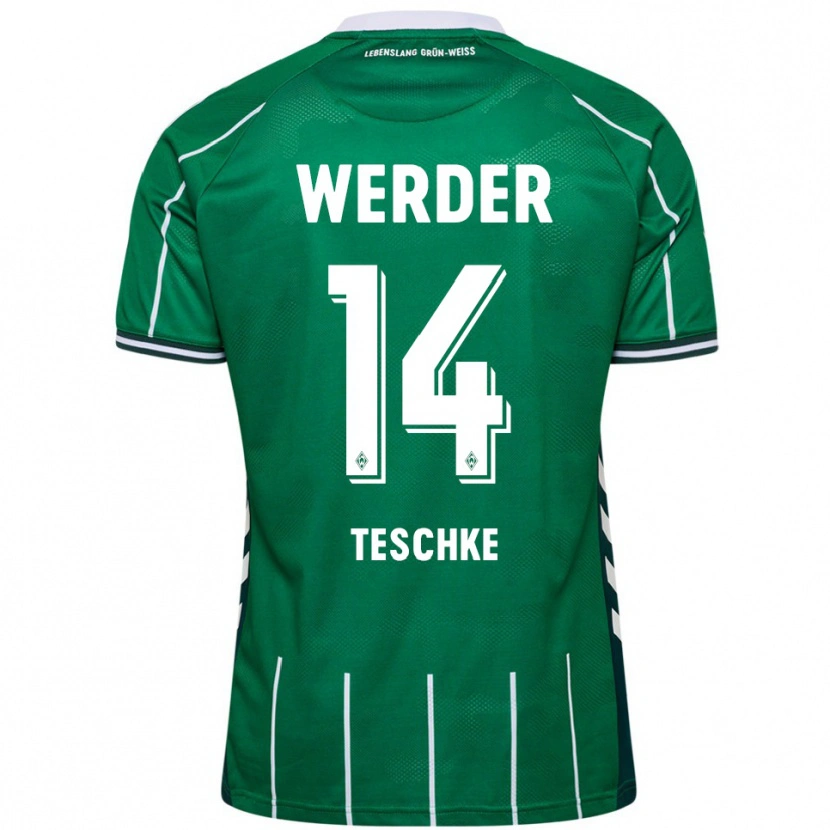 Danxen Herren Tim Teschke #14 Grün Weiß Heimtrikot Trikot 2025/26 T-Shirt Österreich
