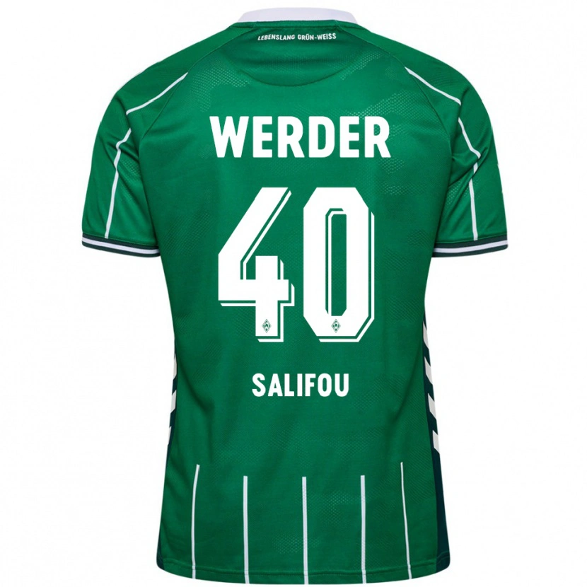 Danxen Herren Dikeni Salifou #40 Grün Weiß Heimtrikot Trikot 2025/26 T-Shirt Österreich