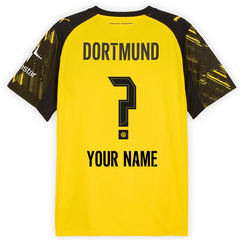 Danxen Herren Ihren Namen #0 Gelb Schwarz Heimtrikot Trikot 2025/26 T-Shirt Österreich