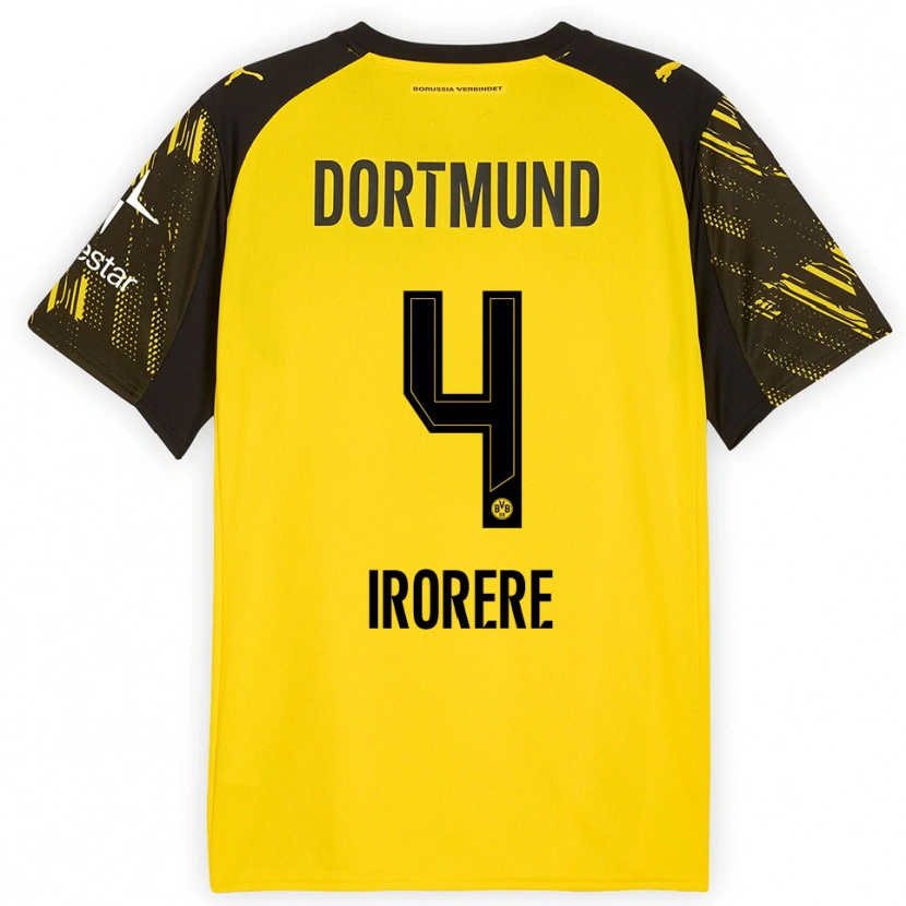 Danxen Herren Felix Irorere #4 Gelb Schwarz Heimtrikot Trikot 2025/26 T-Shirt Österreich