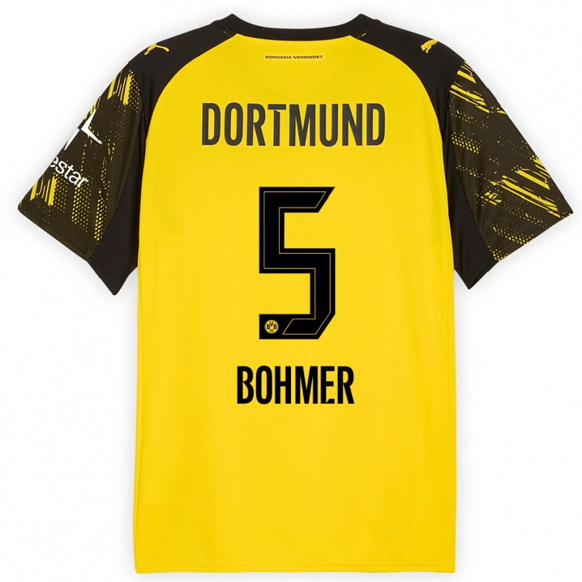 Danxen Herren Tim Bohmer #5 Gelb Schwarz Heimtrikot Trikot 2025/26 T-Shirt Österreich