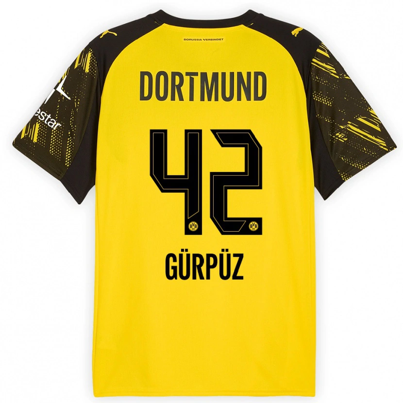 Danxen Herren Goktan Gurpuz #42 Gelb Schwarz Heimtrikot Trikot 2025/26 T-Shirt Österreich