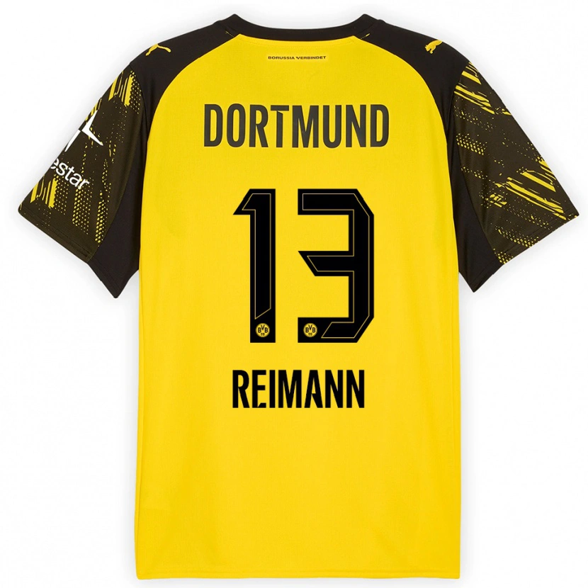 Danxen Herren Paula Reimann #13 Gelb Schwarz Heimtrikot Trikot 2025/26 T-Shirt Österreich