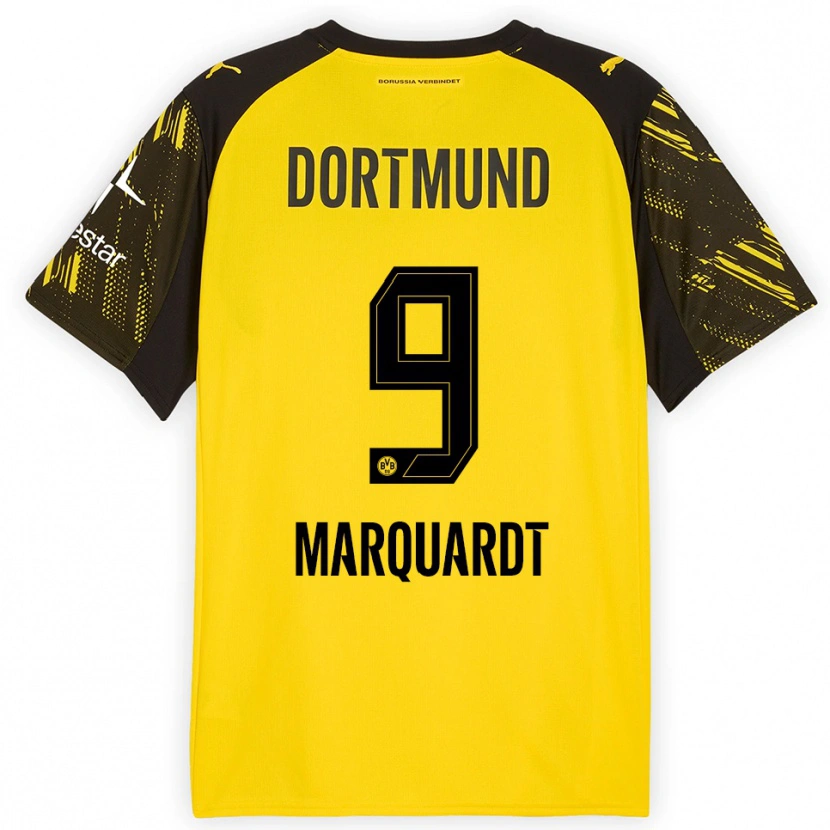 Danxen Herren Dana Marquardt #9 Gelb Schwarz Heimtrikot Trikot 2025/26 T-Shirt Österreich