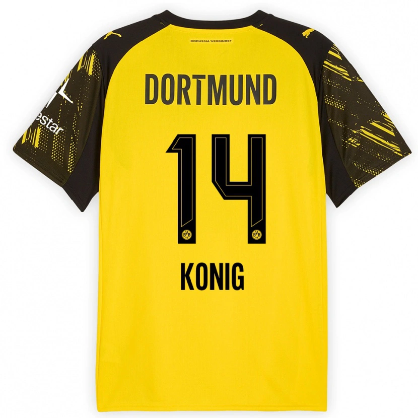 Danxen Herren Raul Konig #14 Gelb Schwarz Heimtrikot Trikot 2025/26 T-Shirt Österreich