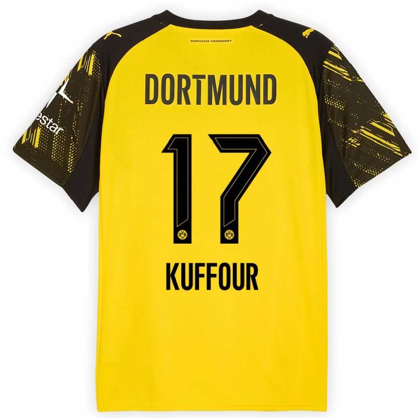 Danxen Herren Lloyd-Addo Kuffour #17 Gelb Schwarz Heimtrikot Trikot 2025/26 T-Shirt Österreich