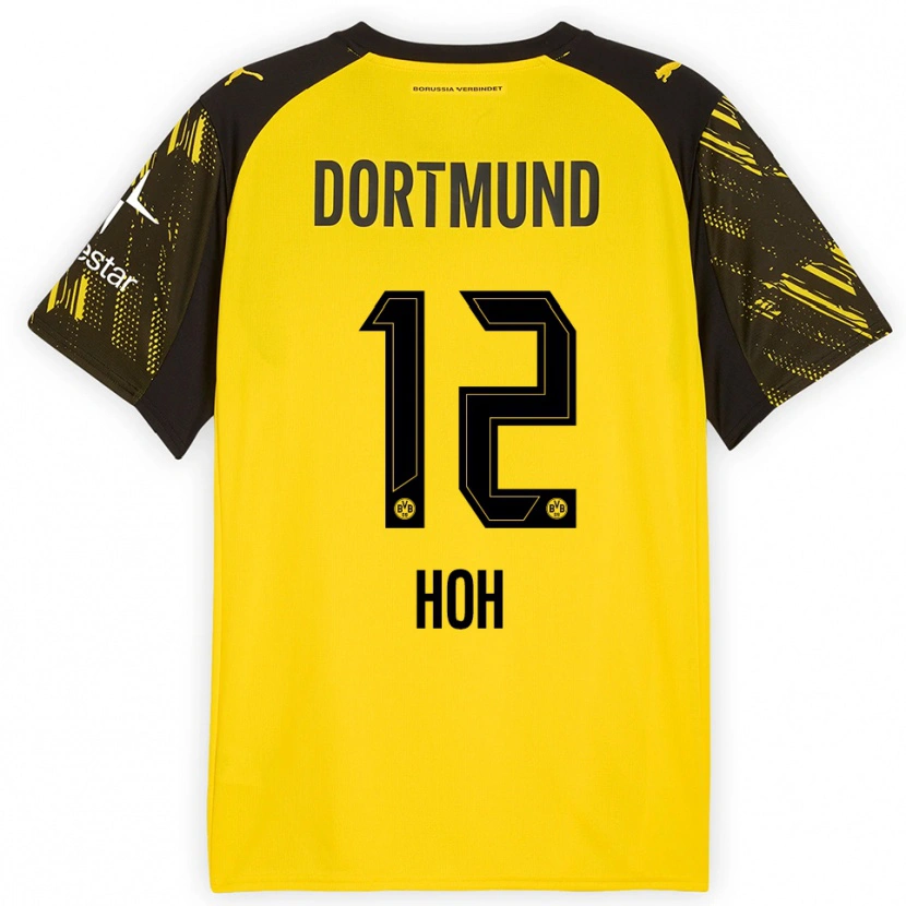 Danxen Herren Hendrik Hoh #12 Gelb Schwarz Heimtrikot Trikot 2025/26 T-Shirt Österreich