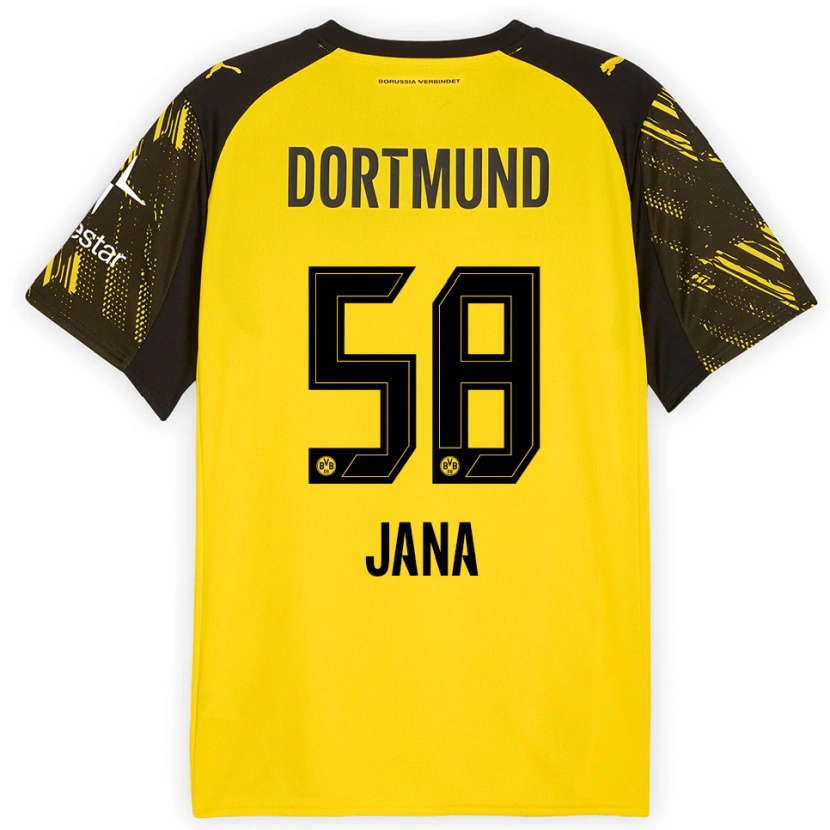 Danxen Herren Nordberg Jana #58 Gelb Schwarz Heimtrikot Trikot 2025/26 T-Shirt Österreich