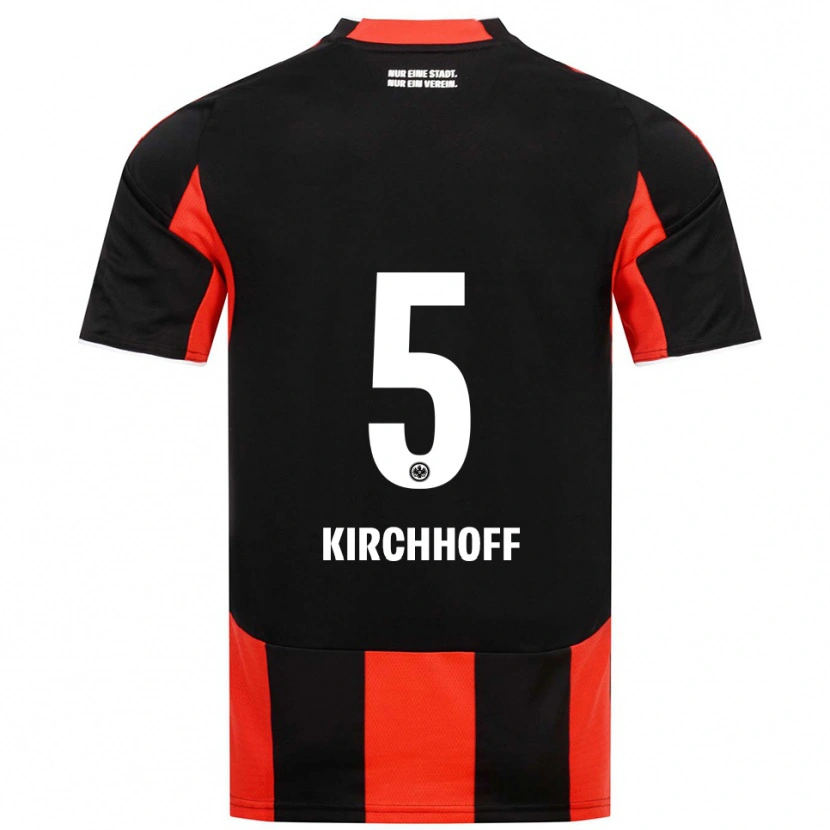 Danxen Herren Benjamin Kirchhoff #5 Schwarz Rot Heimtrikot Trikot 2025/26 T-Shirt Österreich