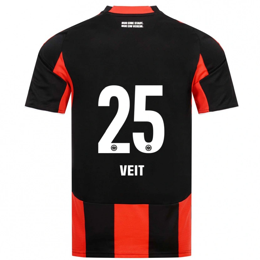 Danxen Herren Jella Veit #25 Schwarz Rot Heimtrikot Trikot 2025/26 T-Shirt Österreich