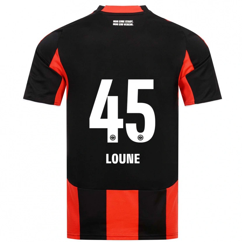 Danxen Herren Mehdi Loune #45 Schwarz Rot Heimtrikot Trikot 2025/26 T-Shirt Österreich