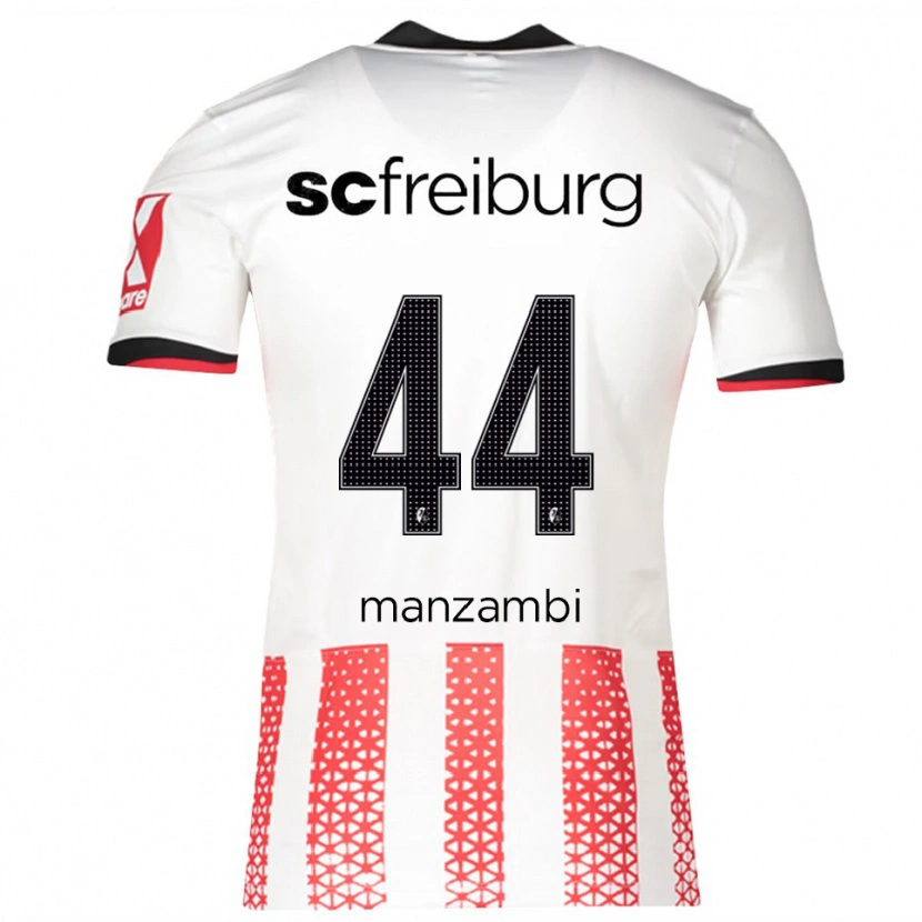 Danxen Herren Johan Manzambi #44 Weiß Rot Heimtrikot Trikot 2025/26 T-Shirt Österreich
