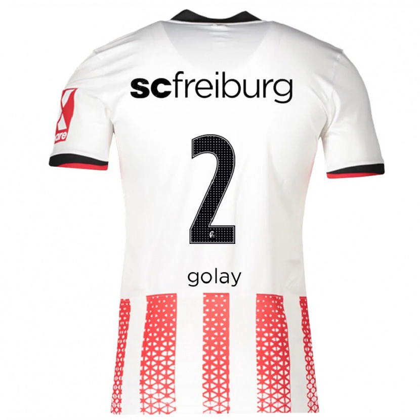 Danxen Herren Jonas Golay #2 Weiß Rot Heimtrikot Trikot 2025/26 T-Shirt Österreich