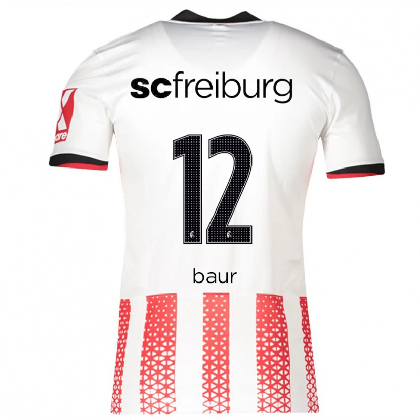 Danxen Herren Kimi Baur #12 Weiß Rot Heimtrikot Trikot 2025/26 T-Shirt Österreich
