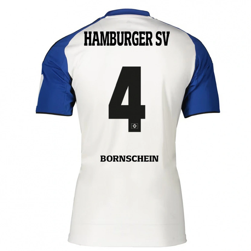 Danxen Herren Lukas Bornschein #4 Weiß Blau Heimtrikot Trikot 2025/26 T-Shirt Österreich