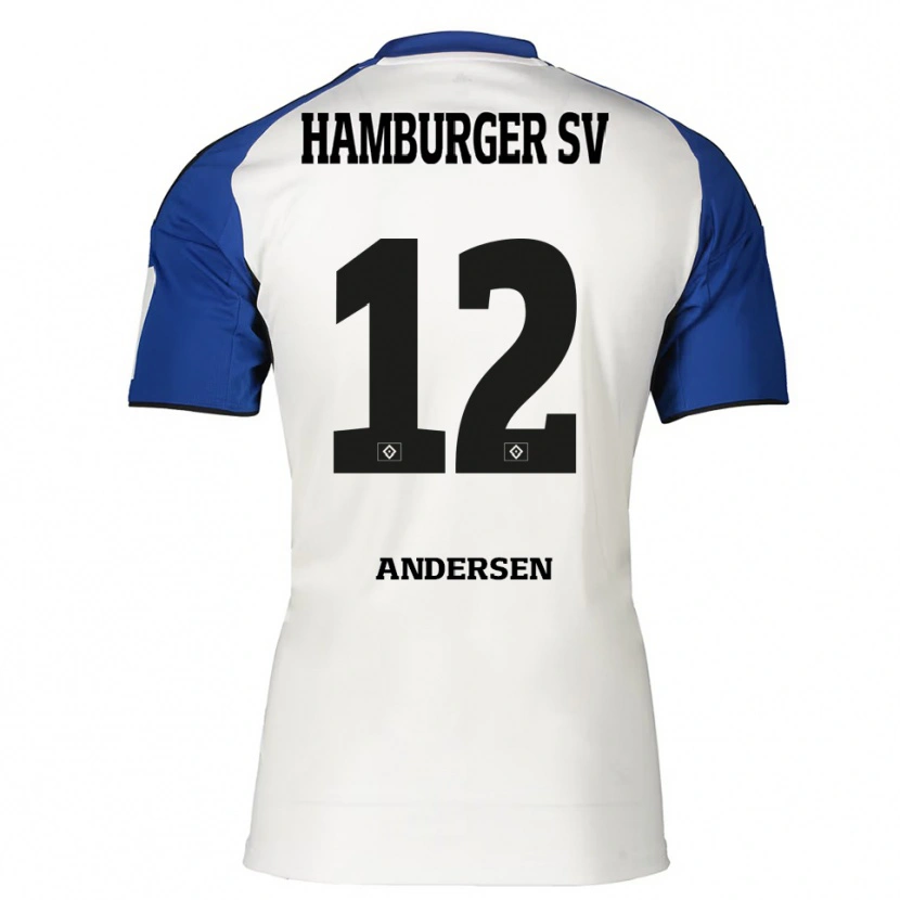 Danxen Herren Patrick Andersen #12 Weiß Blau Heimtrikot Trikot 2025/26 T-Shirt Österreich