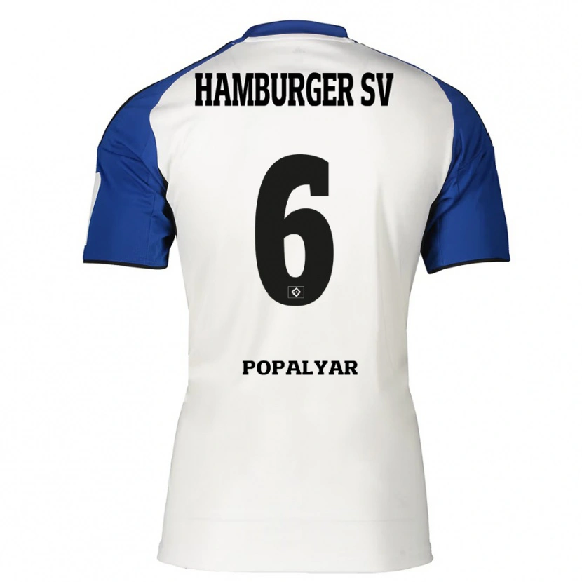 Danxen Herren Omer Popalyar #6 Weiß Blau Heimtrikot Trikot 2025/26 T-Shirt Österreich
