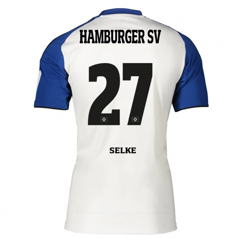 Danxen Herren Davie Selke #27 Weiß Blau Heimtrikot Trikot 2025/26 T-Shirt Österreich