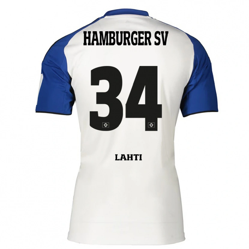 Danxen Herren Elias Lahti #34 Weiß Blau Heimtrikot Trikot 2025/26 T-Shirt Österreich