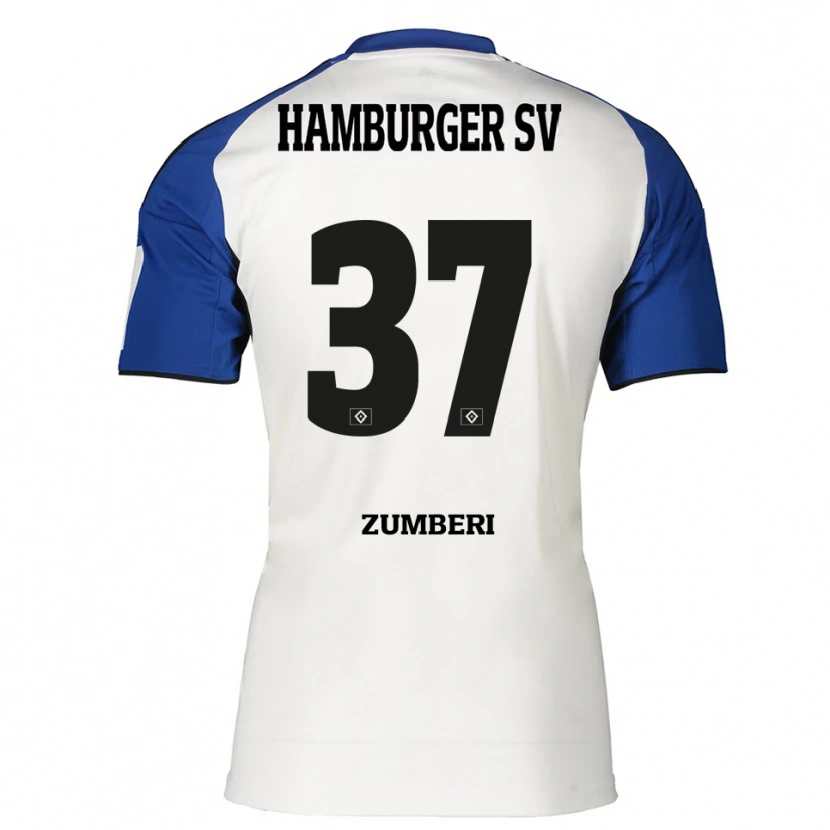 Danxen Herren Valon Zumberi #37 Weiß Blau Heimtrikot Trikot 2025/26 T-Shirt Österreich