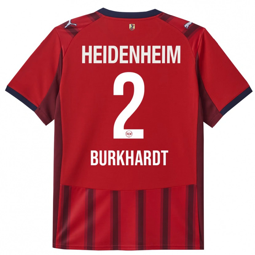 Danxen Herren Hannes Burkhardt #2 Rot Marineblau Heimtrikot Trikot 2025/26 T-Shirt Österreich