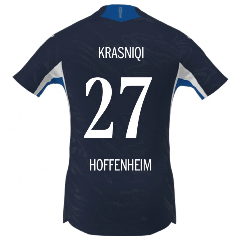 Danxen Herren Leonard Krasniqi #27 Marineblau Weiß Heimtrikot Trikot 2025/26 T-Shirt Österreich