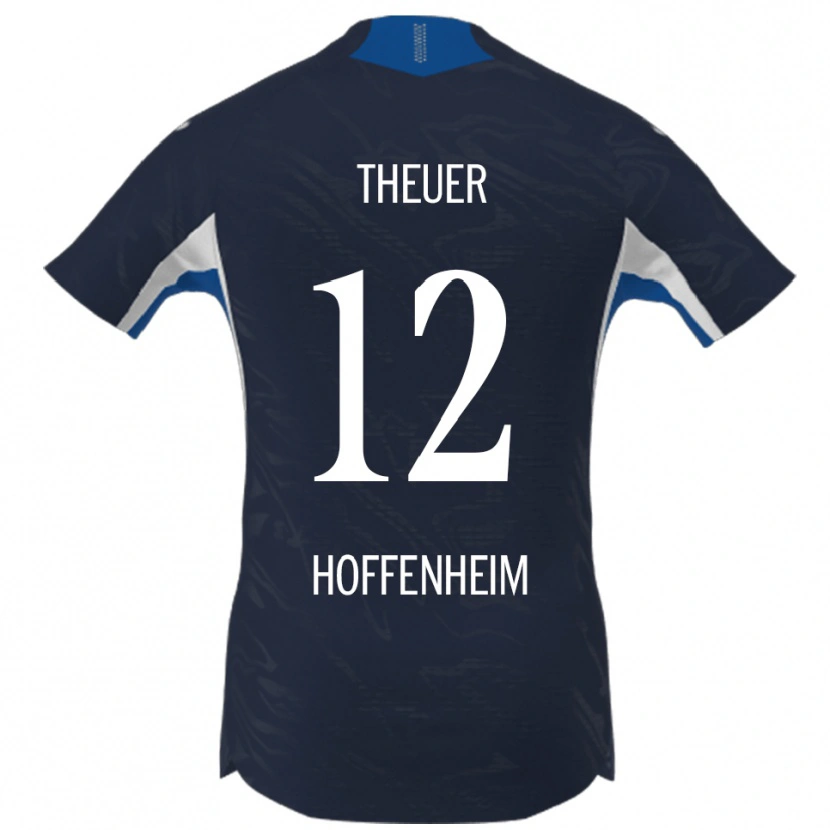 Danxen Herren Maximilian Theuer #12 Marineblau Weiß Heimtrikot Trikot 2025/26 T-Shirt Österreich