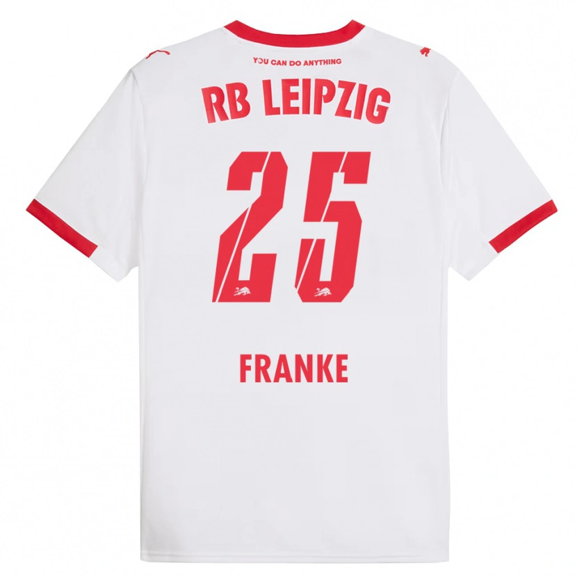 Danxen Herren Lenny Franke #25 Weiß Rot Heimtrikot Trikot 2025/26 T-Shirt Österreich