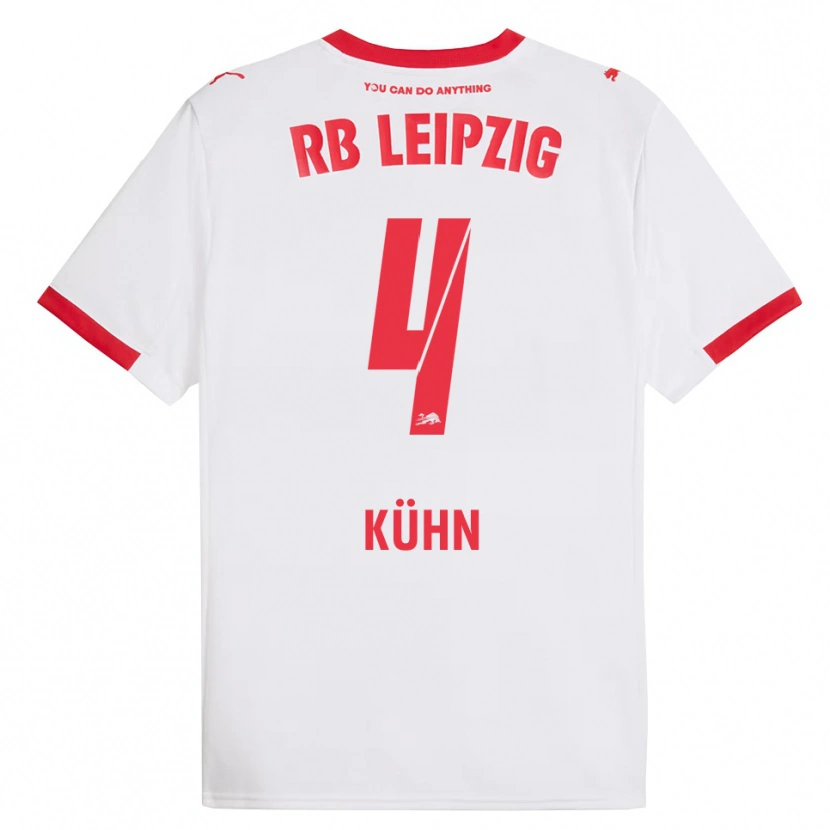 Danxen Herren Janne Kühn #4 Weiß Rot Heimtrikot Trikot 2025/26 T-Shirt Österreich